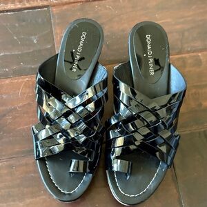 Donald J. Pliner Glossy Black Women's Sandals